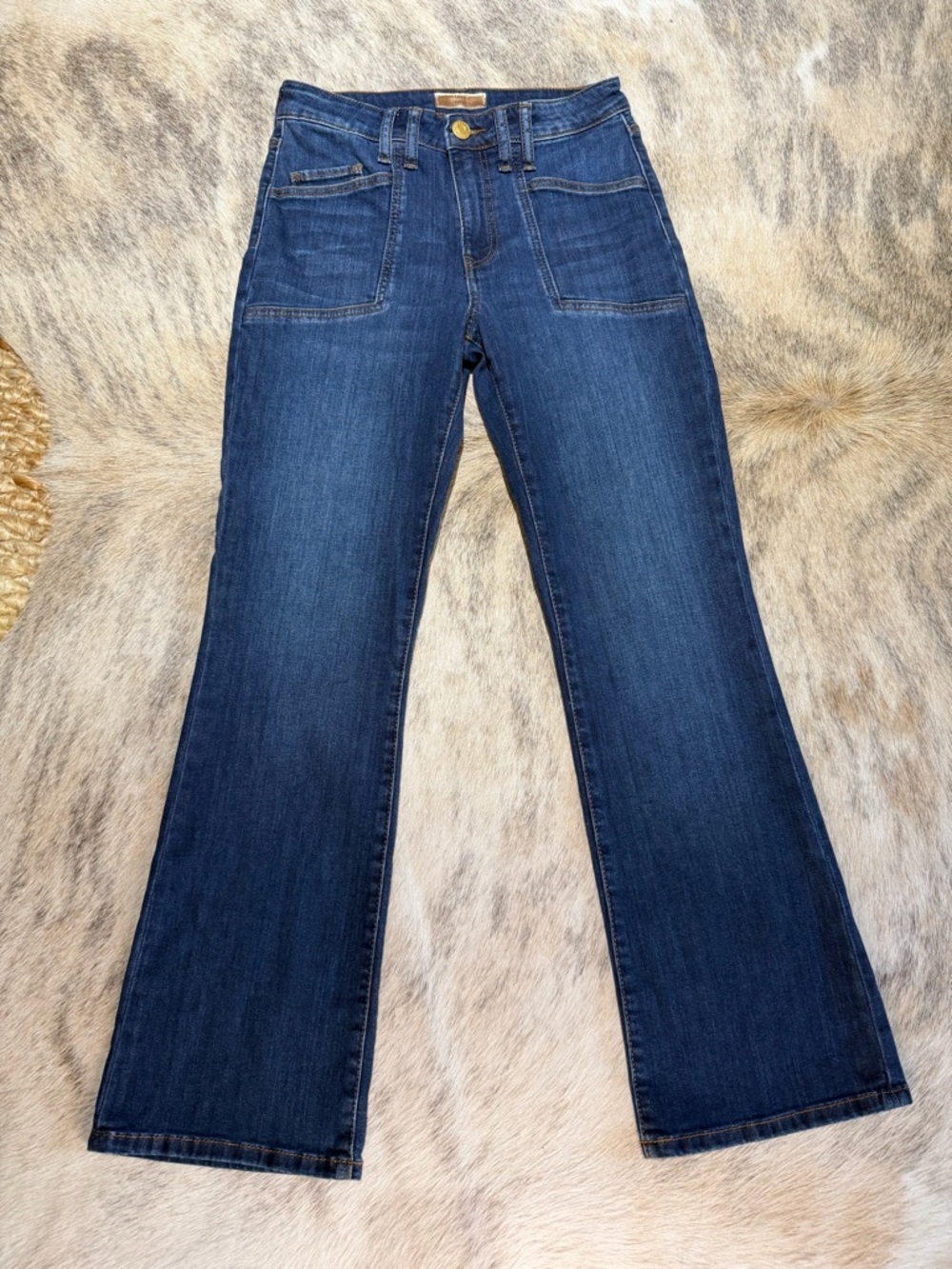 Kut From The Kloth Dark Wash Bootcut Jeans Size 0 Mid Rise Stretch Denim